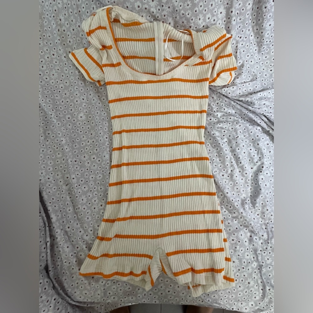 Zara stripped bodycon suit